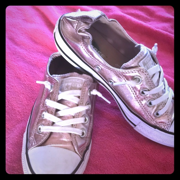 converse shoreline rose gold